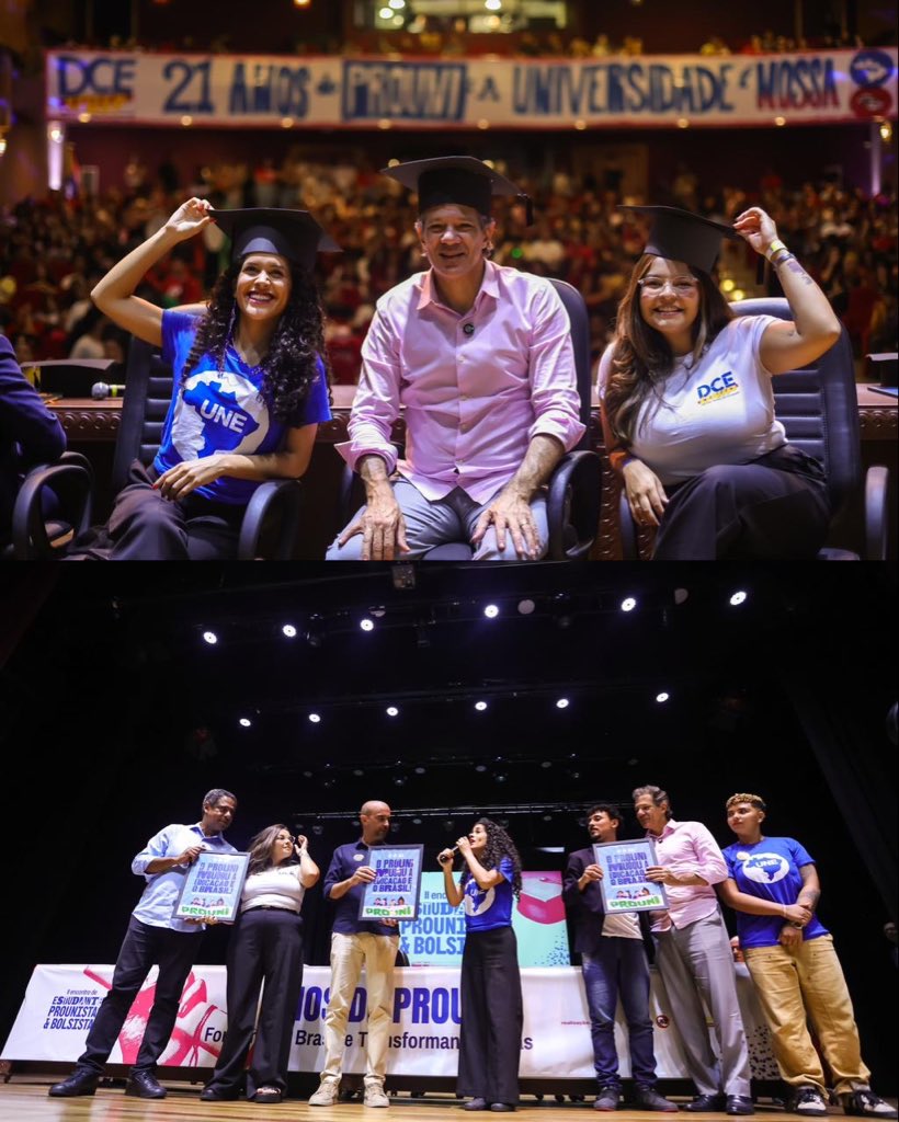 A nossa maior riqueza são os estudantes brasileiros!

Emoção muito grande em estar no II Encontro de Prounistas e Bolsistas, em São Paulo.

O Prouni foi uma conquista histórica que conseguimos tirar do papel, quando era ministro da Educação do governo Lula.

É muito bom estar com