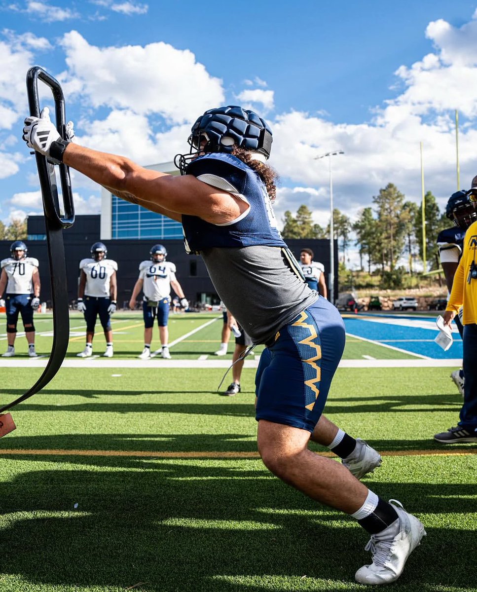 Caleb_Leaea's tweet photo. AG2G! After a great conversation with @coachmaxsilver I am blessed and honored to have received an offer from Northern Arizona University! #lumberjacks 🪓 https://t.co/FH3cOhCOSt