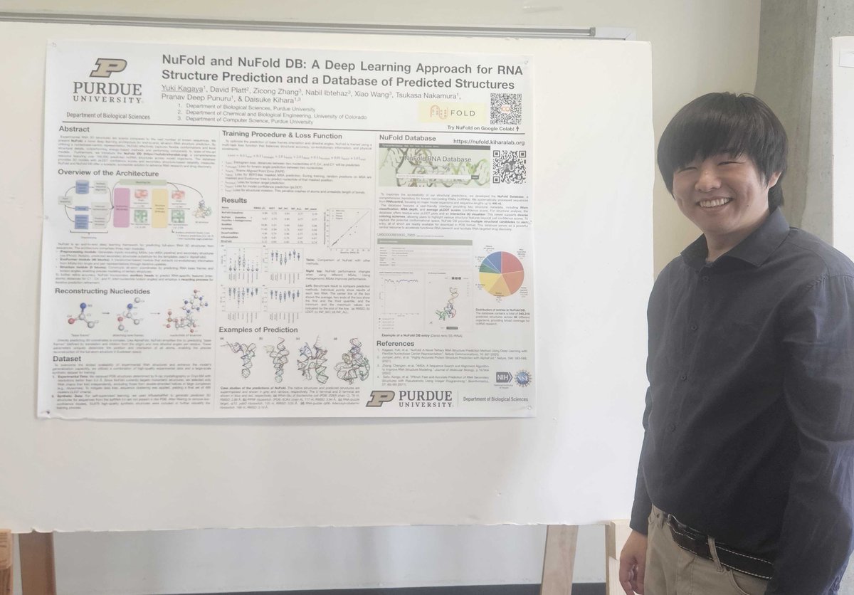 kiharalab's tweet photo. Poster presentations given today at the Merck–Purdue Symposium! Thank you for the very engaging discussions we had with audience. Presentations by Yuki Kagaya,  Farhanaz Farheen, and Anika Jain. https://t.co/DTeLK6bSIe