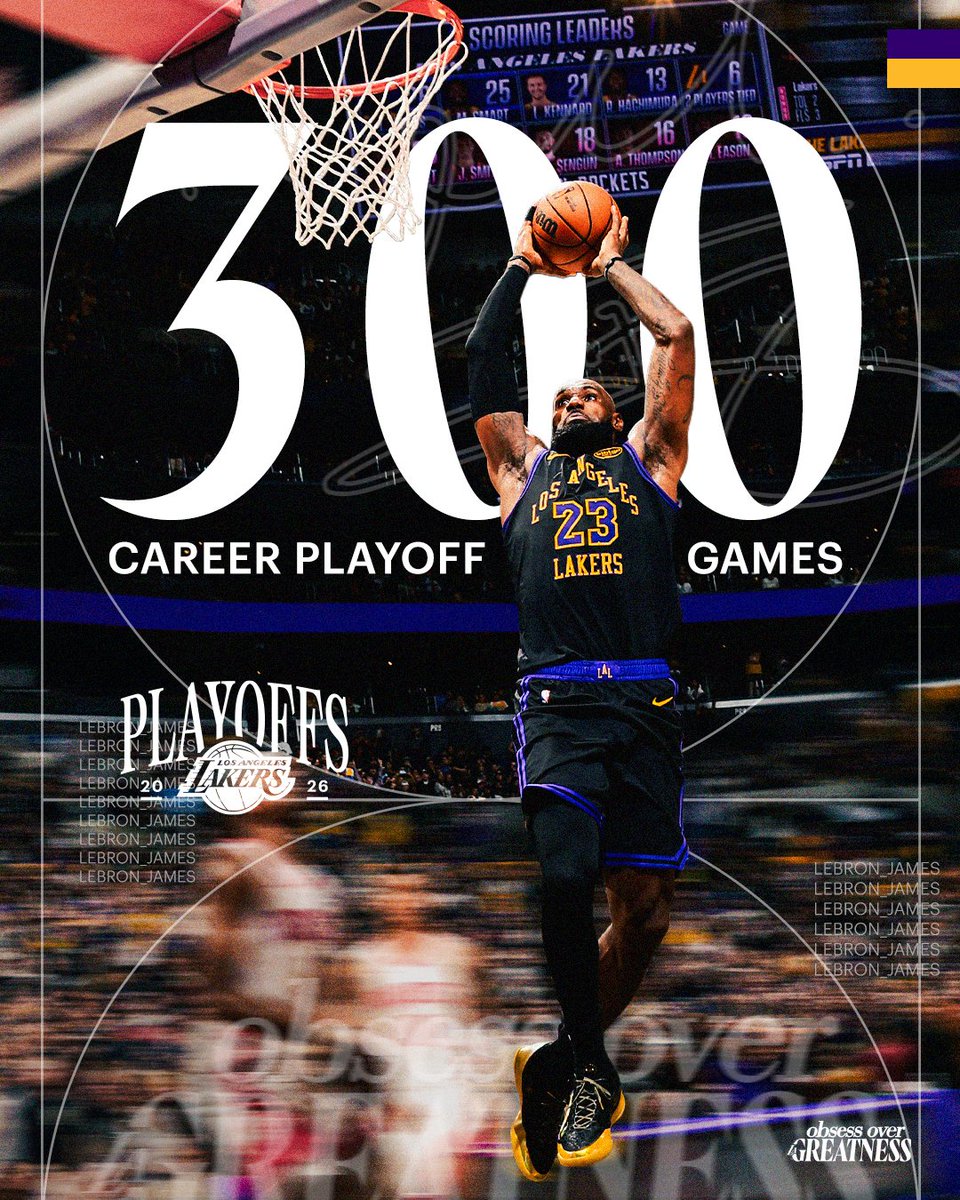 The ONLY member of the 300 playoff games club: LeBron James