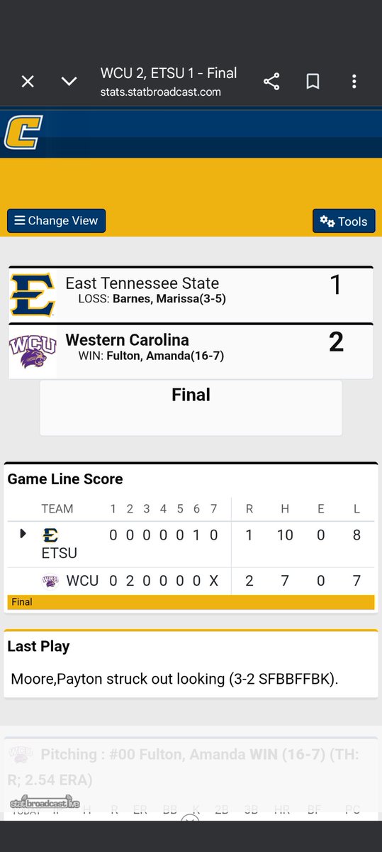 Catatron1889's tweet photo. WHEE WIN!! The Lady Cats won 2-1 in their SOCON Softball Tournament debut over rival ETSU, beating the Bucs for the 4th time this season. The Lady Cats now have a date with the 2 seeded Samford Bulldogs, who we beat twice this season. Go Cats!! https://t.co/g8iHDl5Osr