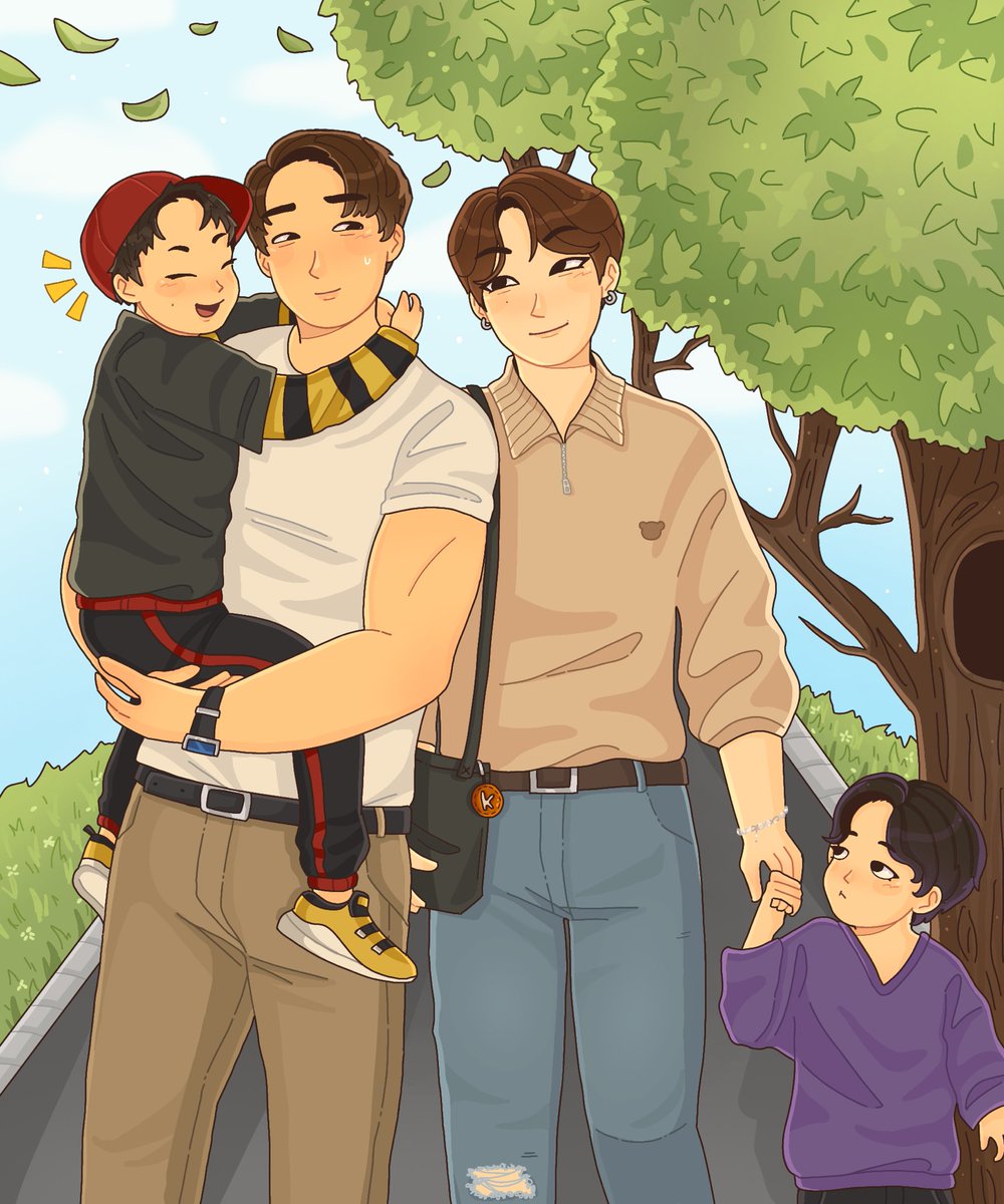 itsjustfand00's tweet photo. showki single dads with their sons CRACK #monstax #monstaxfanart #showki https://t.co/swRoRmHkEi