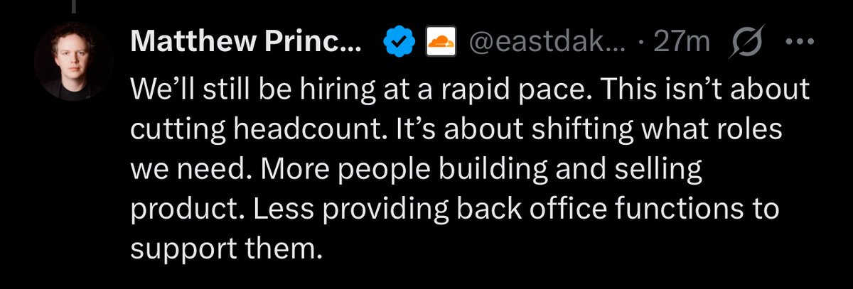 buccocapital's tweet photo. What’s actually happening is these businesses are stripping out the context carriers to hire more innovators and marketers. I wrote about what is happening here 

https://t.co/WS2NLM67Mv https://t.co/8ERemLk1Eb