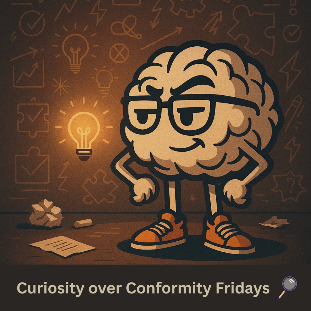 MatitudeMindset's tweet photo. Curiosity Over Conformity Friday
“What if humans could fly?” once sounded ridiculous.
So did carrying a computer in your pocket.
Conformity protects the current reality.
Curiosity creates the next one.
Curiosity over conformity. Always.
#ThinkDifferently #Matitude https://t.co/U6aZqqDMVb