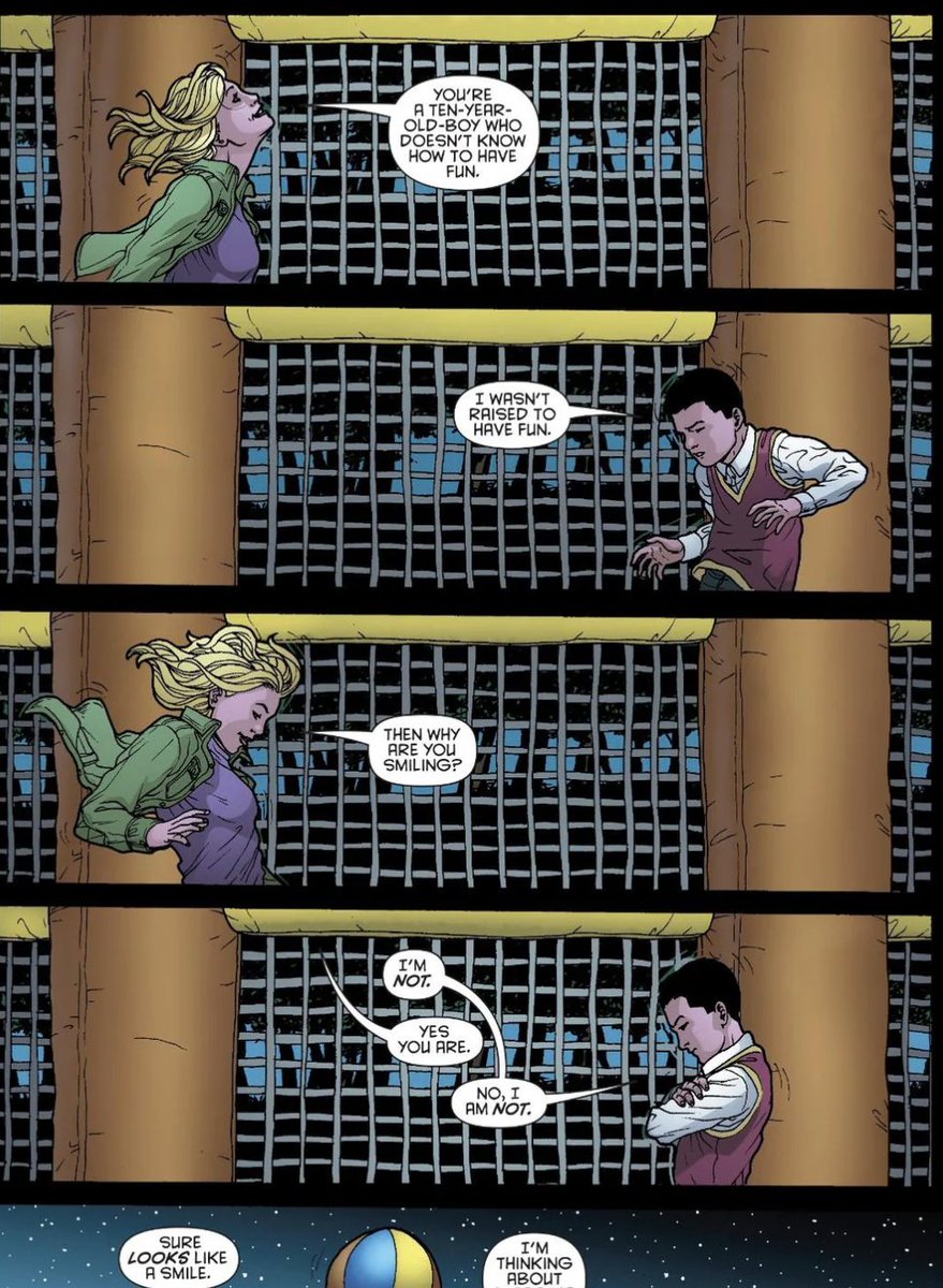 smileyoushit's tweet photo. @Geodude96 @namixlover actually steph and damian met long before damian died!! their first interaction (if i remember correctly) was either b&amp;r 2009 or batgirl 2009. the bat trio of that era was dick (batman), damian (robin) and steph (batgirl) https://t.co/aBElEp31xm