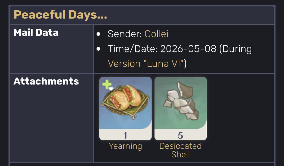 timelycollei_'s tweet photo. Collei’s birthday letter emphasizing the calmness of life, how she thinks her bad times are behind her right before the next Dottore part of the story … oh I’m feeling worried. https://t.co/ypXfemGfI0