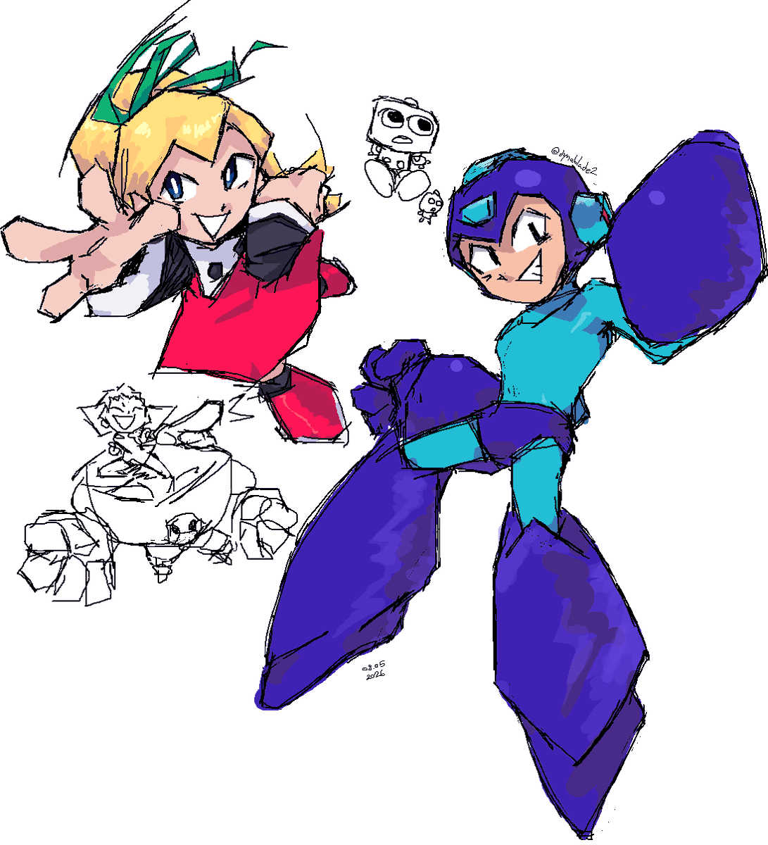 felt like drawing megaman