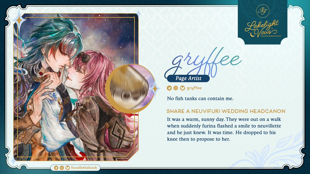 focallettebook's tweet photo. 💍 PAGE ARTIST: gryffee 🤍

Intricate brushstrokes swirling into the perfect blend of colours... 😊💙 It's time to meet the next artist on our wedding committee, @gryffee! Which beautiful moment of Neuvifuri's will she be capturing? Keep your eyes peeled to find out more! 🌕✨️ https://t.co/JnJQRjfNQe