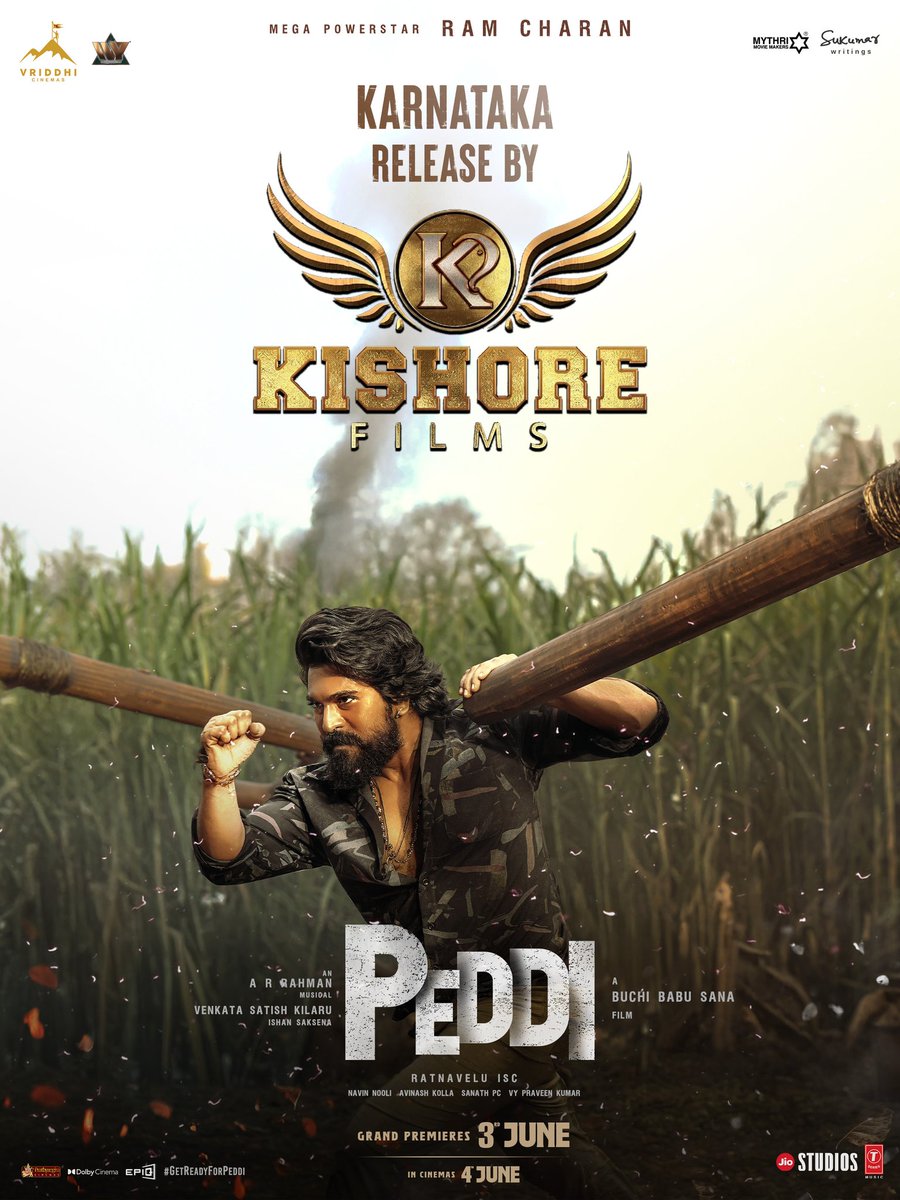 Tolly_BOXOFFICE's tweet photo. #Peddi Karnataka release by #KishoreFilms https://t.co/w5PuBaSsKN