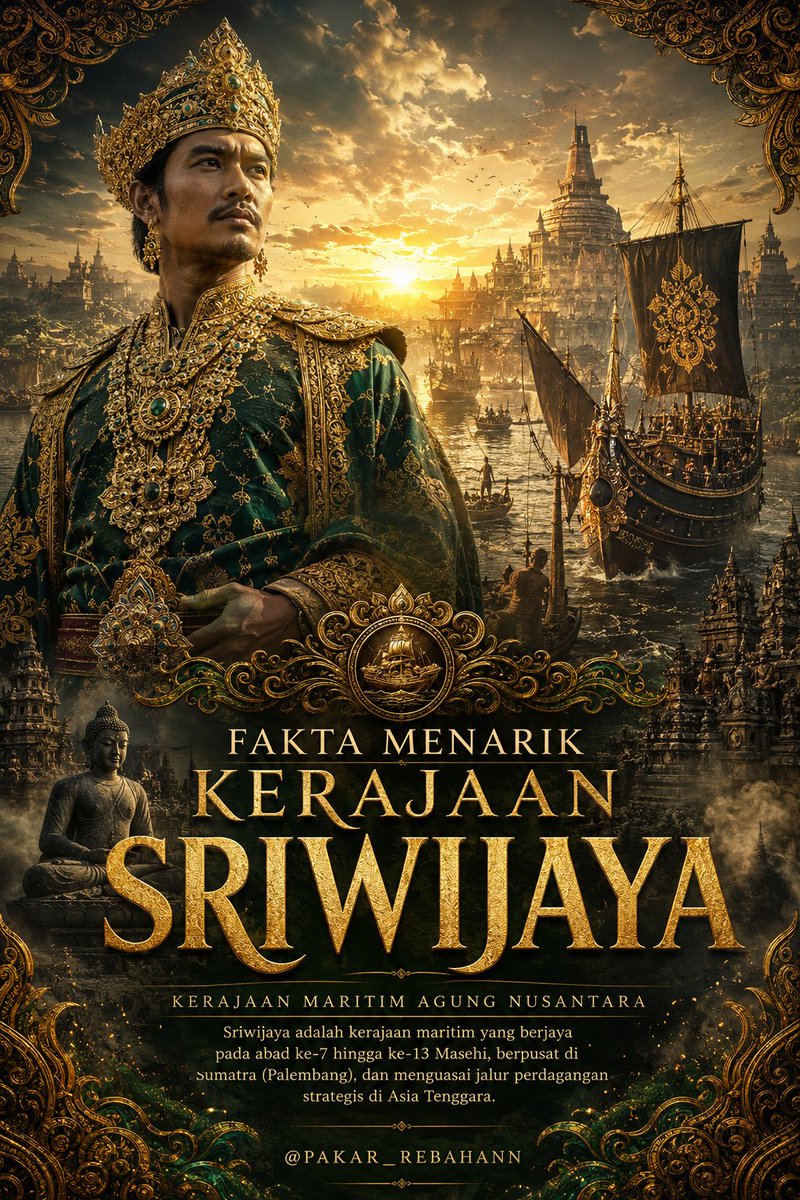 Tahukah Kalian? 

Kerajaan Sriwijaya sering digambarkan sebagai kerajaan maritim terbesar di Asia Tenggara yang menguasai Selat Malaka dan jalur perdagangan India-Cina pada abad ke-7 hingga ke-13 M. Namun, di balik kisah kejayaannya yang sudah familiar, terdapat banyak fakta unik