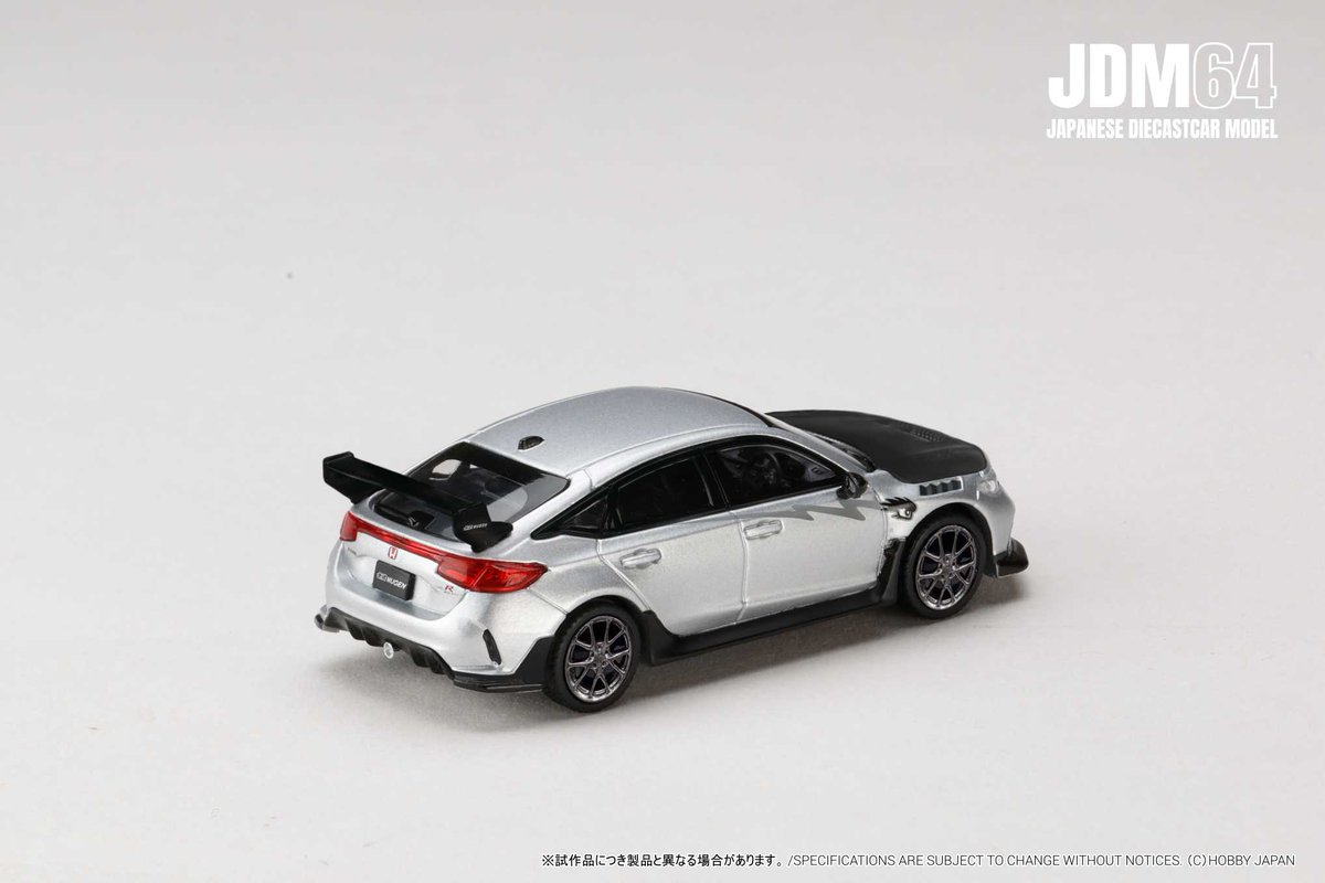 PH_webshop's tweet photo. 【2026年9月以降発売予定】
本車両が持つ“Group.B”コンセプトに基づく、妥協のないストイックなデザインや各パーツを再現。
『1/64 ホンダ シビック タイプR FL5 MUGEN Group.B 2024 東京オートサロン マットシルバー』
ご予約は↓から
https://t.co/cA67hyqb0h
#JDM64
#Honda
#CIVIC
#MUGEN https://t.co/7l19QTuxbV