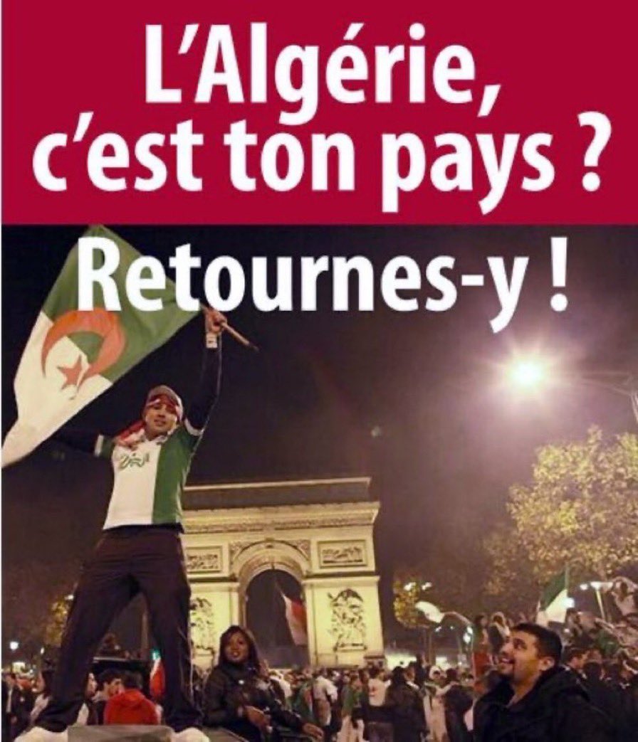 Algériens, c'est simple, vous êtes détestables en tous points. Vous nous haïssez et vous n'êtes ici que pour profiter et détruire la France. Vous ne serez jamais des Français. BARREZ-VOUS, nous ne voulons plus rien partager avec un peuple aussi malfaisant et nuisible.