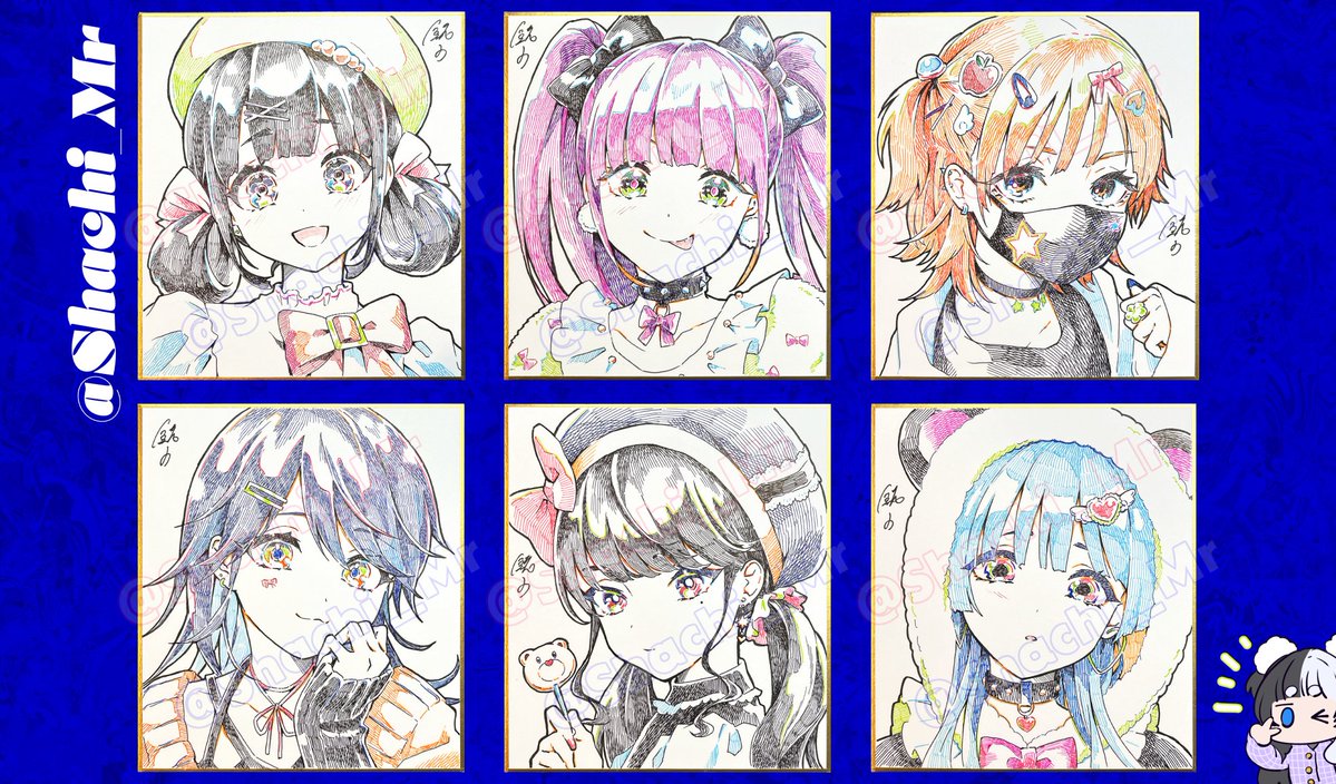 ミニ色紙できあがり！ 皆さまはどの子がお好き？？？👀