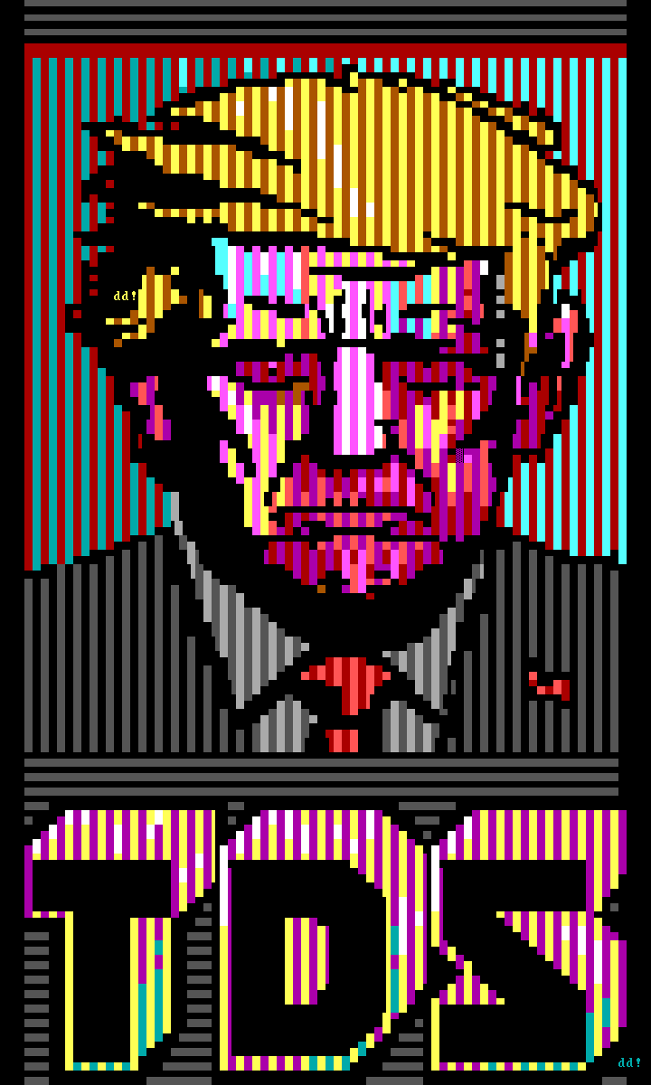 kayam's tweet photo. A piece from my upcoming ansi pack,  been reflecting on my digital journey.

 Celebrating 30 years of digital creation.   #ansi #pixelart #bbs #design #ux #ui https://t.co/QnORU9OLwG