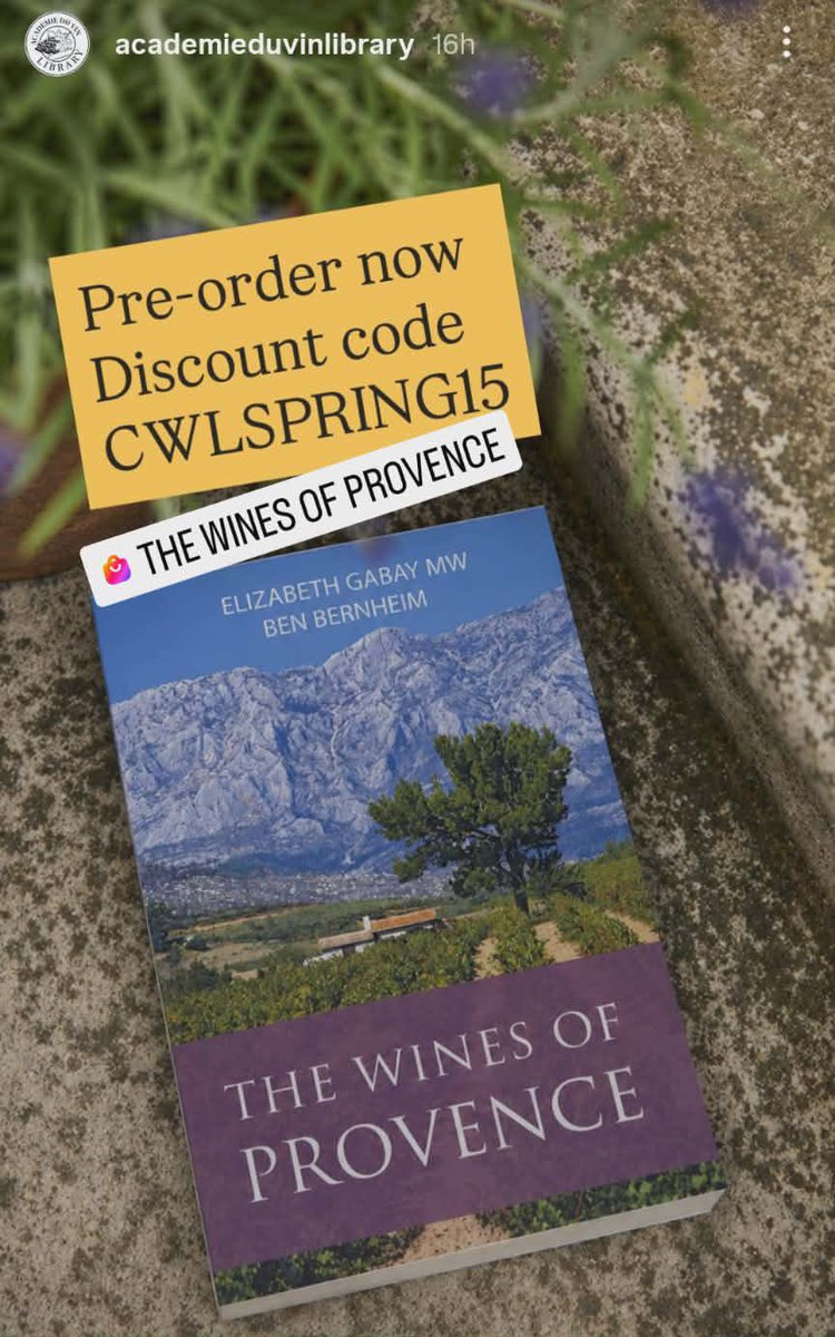 CircleofWine's tweet photo. Thrilled to share the news that @CircleofWine member @LizGabayMW and @BenBernheim ‘s new book ‘The Wines of Provence’ will be published on 11th May by @academie_du . 
Liz and Ben will also be publishing a seties of tasting reports on the wines of Provence https://t.co/eo70rs7xpk https://t.co/QW6xAsyCJu
