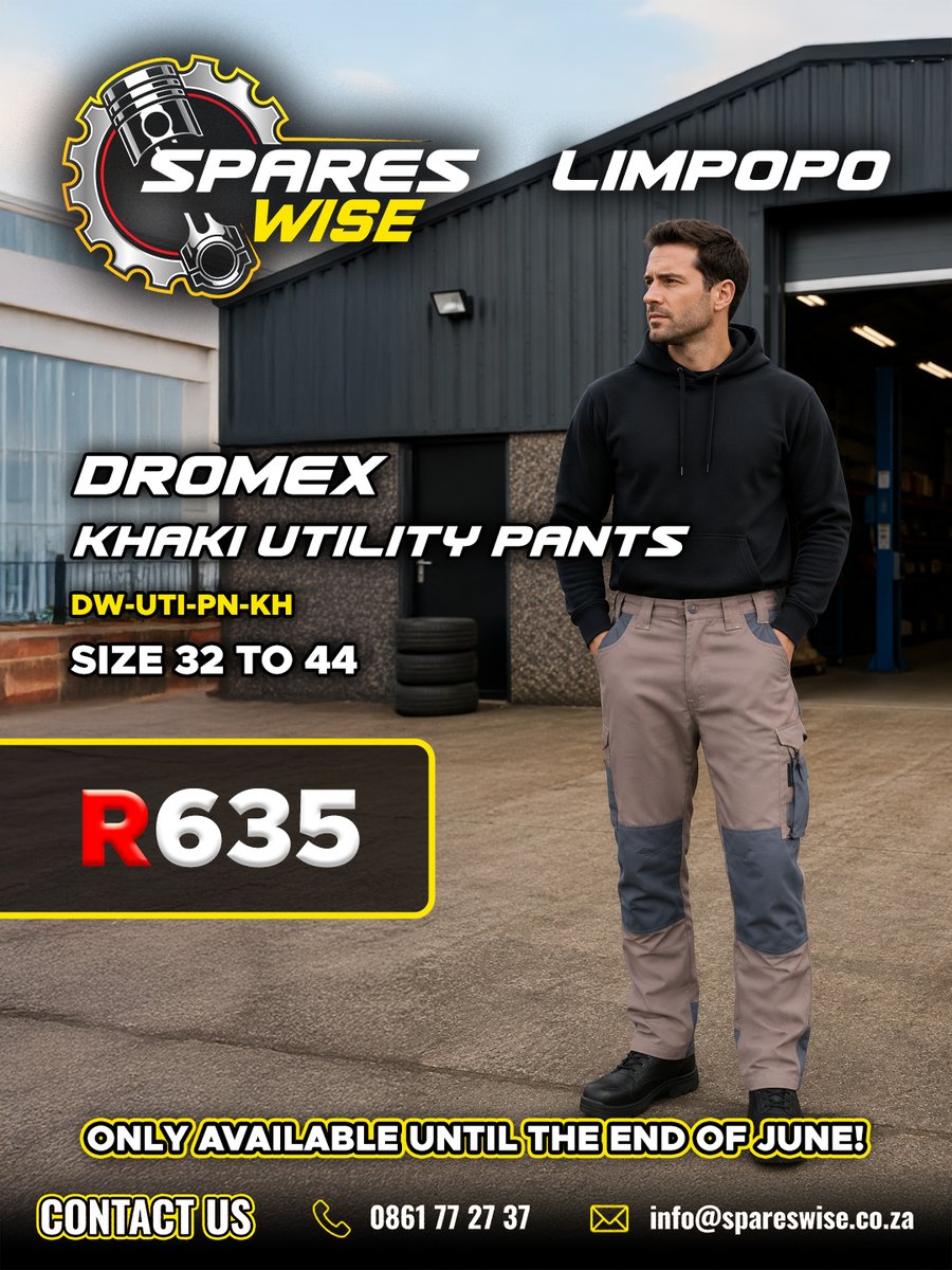 spareswise_wp's tweet photo. 🛠️ Gear up for winter with tough, reliable Dromex workwear from Spares Wise Limpopo! ❄️🔥

#SparesWise #SparesWiseLimpopo #Dromex #Workwear #WinterReady #PufferJacket #UtilityPants #WorkwearStyle #BuiltToLast #SafetyWear #WorkGear #AutomotiveLifestyle #WorkshopReady https://t.co/LLelPfxqXo