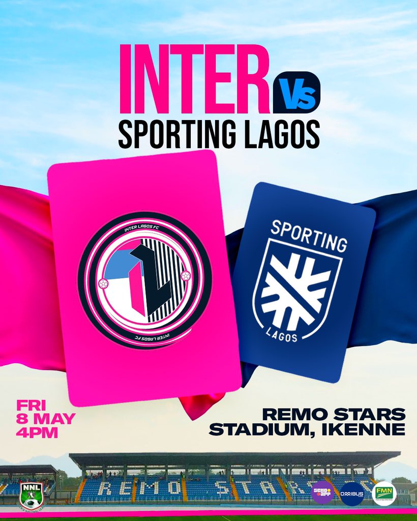 InterLagosFC's tweet photo. It’s Matchday today!!
Day 3 of 3…. NNL SUPER 4
Venue: Remo stars stadium 🏟️ 
Time: 4pm🇳🇬 

#interlagosfc #interlawa https://t.co/EpDkTDaucr