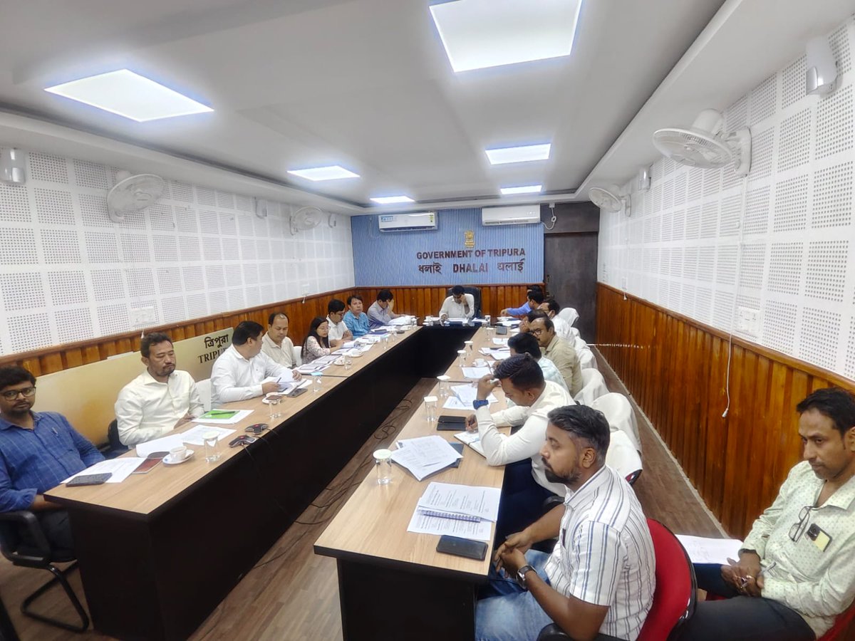 DM_Dhalai's tweet photo. Conducted a comprehensive Review Meeting on Pradhan Mantri Awaas Yojana – Gramin, Mahatma Gandhi National Rural Employment Guarantee Act &amp; PM JANMAN to assess progress, address implementation challenges and ensure timely delivery of benefits to the people. https://t.co/EdtwFiAnr1