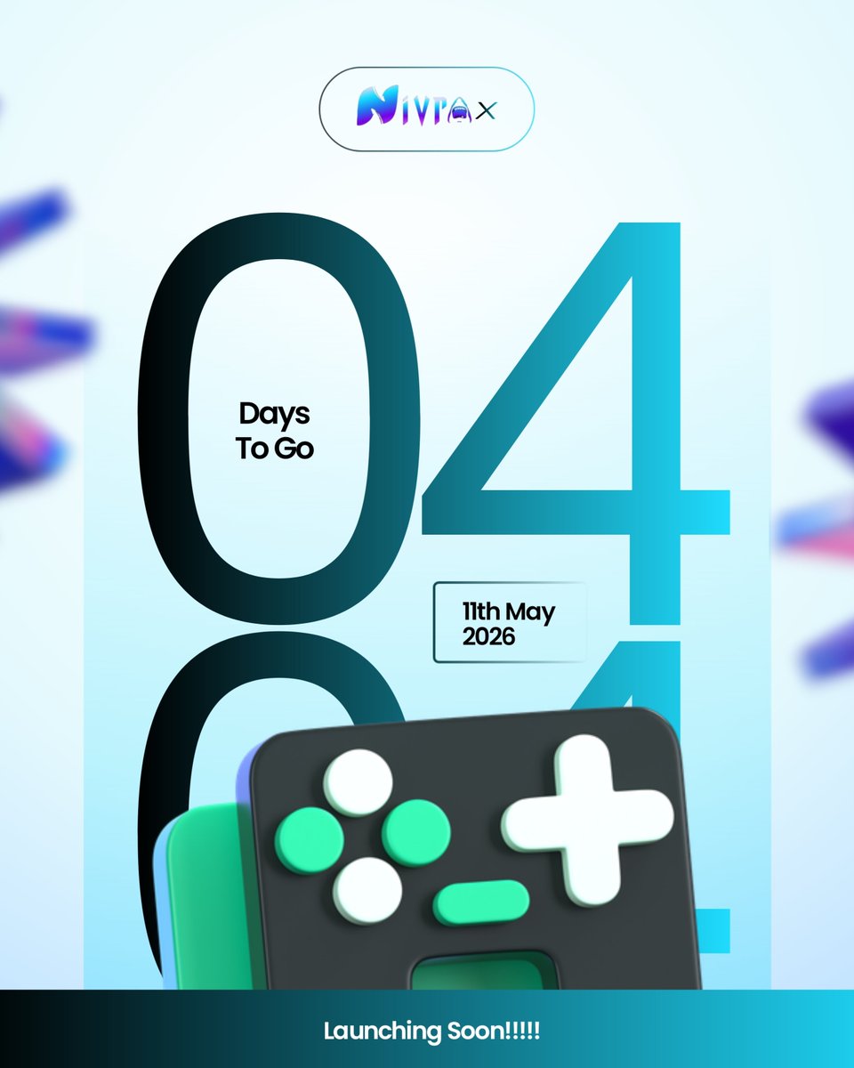 nivradotsui's tweet photo. 4 DAYS TO LAUCH🚀

ANTICIPATE.
PREPARE.
DOMINATE.

NIVRAX is almost here 🎮

Get ready.
Compete smarter.
Win big.

Play. Compete. Win.
Join the telegram community :  https://t.co/XkuV8P9IoP

#ComingSoon
#CountdownToLaunch
#LaunchDay
#BigLaunch
#GameLaunch https://t.co/T0gs2C1zd5