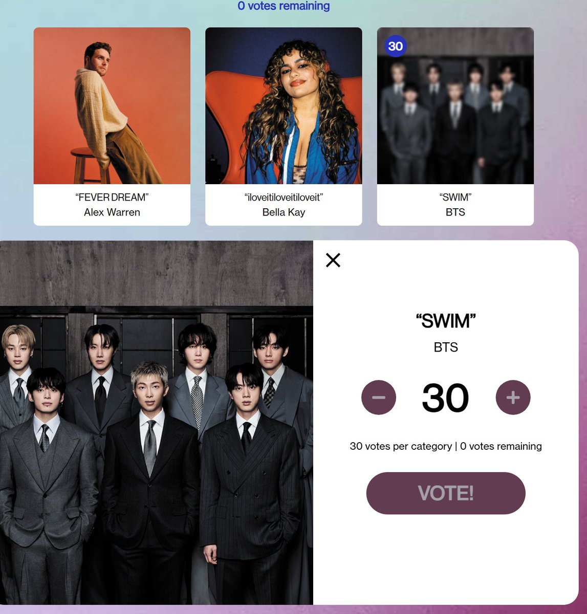 𝟭𝟯% ‎☆ SWIM 1HOT100 💜 ARIRANG ALOTY tweet media