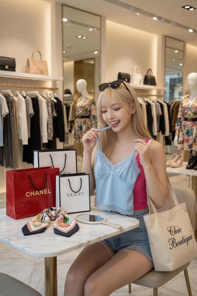 金髪華金 みみちゃん会場参加します👱😎 お昼からお買い物〜😊