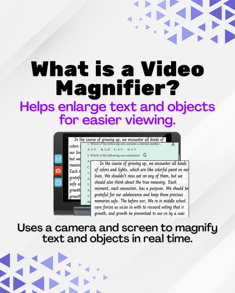 EnableMart's tweet photo. Reading small text shouldn’t be difficult. 

Our HD Video Magnifier helps low vision users zoom, read, and view details more comfortably with powerful magnification and enhanced clarity.

Explore More At https://t.co/s9XI0OqjsQ

#Accessibility #AssistiveTechnology #VideoMagnifier https://t.co/EK4odghYla