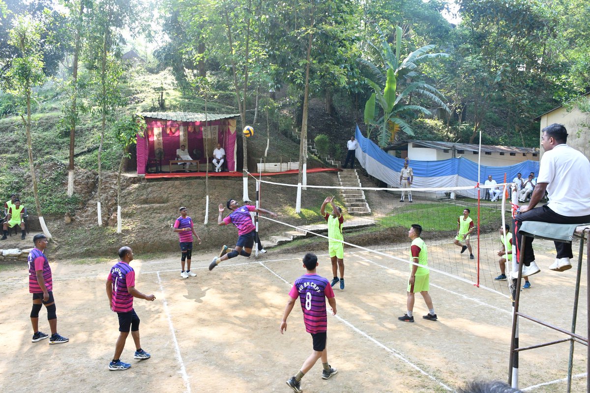 crpf140bn's tweet photo. Inter Bn/GC Volleyball Tournament–2026 was inaugurated today with great enthusiasm and dignity by Sh.Munna Singh,Comdt.,140Bn,CRPF. Teams from 71Bn, 124Bn, 140Bn, 225Bn &amp; GC AGT took the oath to uphold the dignity of CRPF through discipline, teamwork and true sporting spirit.🏐🇮🇳 https://t.co/6f3PttiYzD