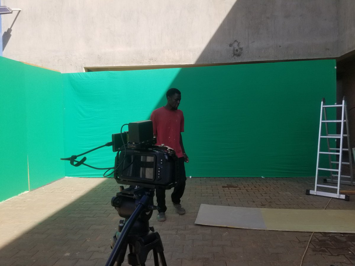 Dilstories_FS's tweet photo. Preparations are ongoing for our upcoming short film. The green screen is already up. 
#solarpunk https://t.co/DwkPKMAmkN