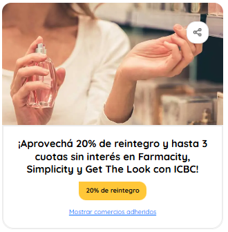 ahorrotwit's tweet photo. En @Farmacity #Online #Simplicity #GetTheLook: 20% + hasta 3 cuotas sin interés con @YOY_Arg y @ICBCArgentina tope devolución $6.000 x semana 💉
¡Brutal para stockearte! ¿Qué vas a comprar? https://t.co/2w49xbvEkx