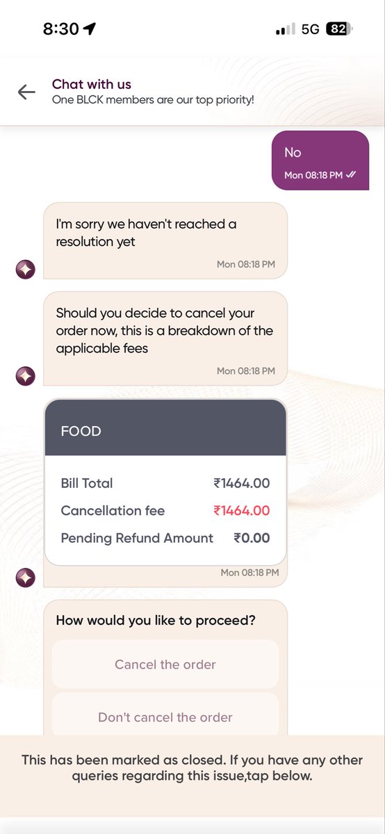 AjayBehl2's tweet photo. There are Scamsters and then there are cheats but @Swiggy @SwiggyCares has created a new low equalling #PickPockets

Mistakenly selected the wrong address, realised immediately and requested for order cancellation within 30 seconds and #Swiggy says restaurant is already preparing the order and 💯 % cancellation will be charged. 

Result = Zero Refund despite humble requests through phone and email 

What would you guys do in a such a scenario ? Is it Justified to charge 💯 cancellation fee for requests made within few seconds ?