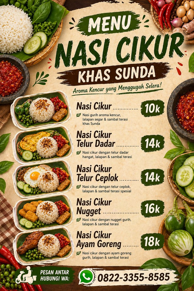 Seblak_OKB's tweet photo. @undipmfs3 Pertama di Tembalang nih....
Nasi Cikur Khas Sunda https://t.co/pspwFYIkhp