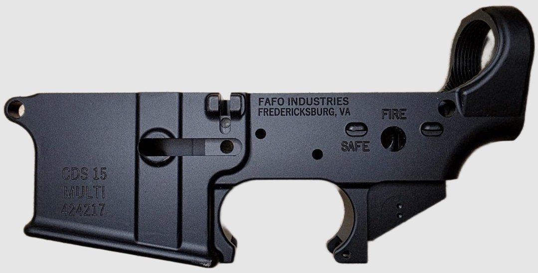 FAFOInd's tweet photo. Upgrade your arsenal with the CDS-15 Stripped Lower. ⚡

✅ No Logo for a sleek finish. ✅ M16 Trigger Pocket. ✅ 7075-T6 Forged Aluminum.

Start your build now: https://t.co/DIdx538T4H

#FAFOIndustries #Firearms #2A #RifleBuild #Tactical https://t.co/Bw0CDhIlEp