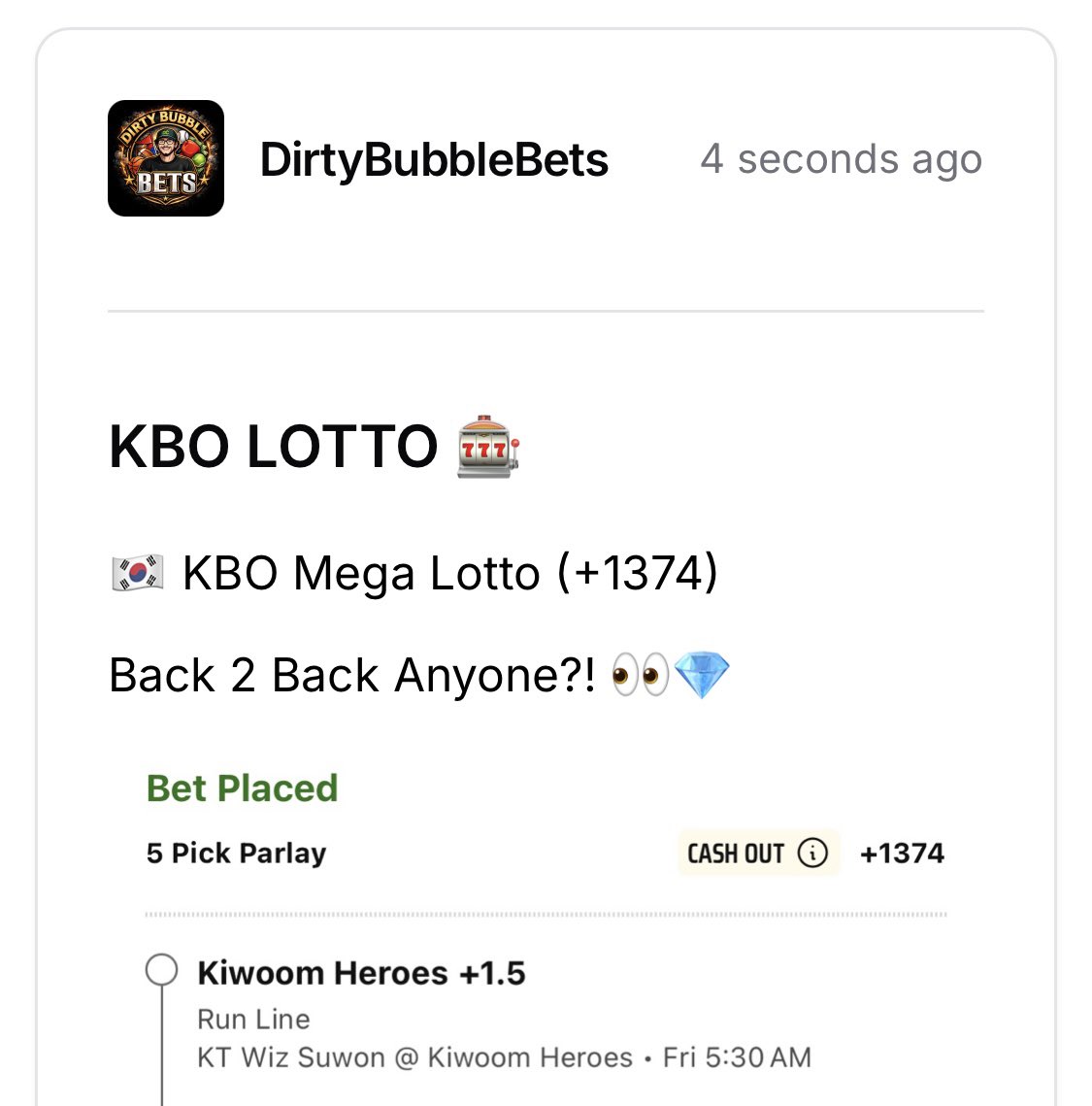 Dirty Bubble Bets tweet media