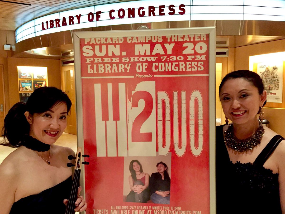 M2duo's tweet photo. M2duO returns to NYC in 5 days!

Memory Lane ⑥📸
Concert at Library of Congress Packard Campus in Culpepper, VA, 2018 🎻🎹🏞️

Come see the 2026 version of M2duO on May 12 at 7 PM at ShapeShifter Lab! 🥳
https://t.co/t9dcucsgw2

#violin #piano #violinpianoduo
#japanesetango https://t.co/4yLSbRKyTV