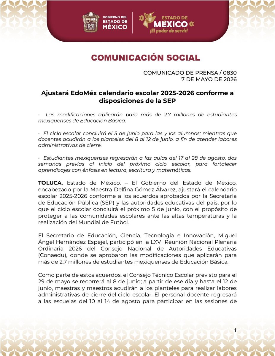 Gobierno del Estado de México tweet media