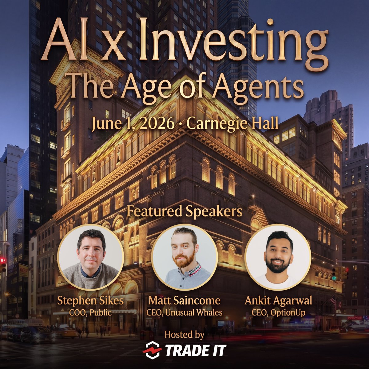 Dean__Mauro's tweet photo. How do you get to Carnegie Hall?  Practice, practice, practice...or just come to @Techweek_

Join me June 1 at the legendary Carnegie Hall along with
@Sikes_ @MattSaincome @ankit_agarwal7
to explore how AI is already reshaping retail investing  

Then get hands on and build a working investing agent from scratch🤖 

See you there: https://t.co/ioxIeV9Ere