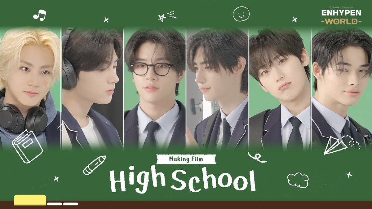 🎞 Making Film : High School

The scope of the next pop quiz 
covers the entire “High School” making film ! 🤓✅

다음 단원평가 시험범위 : 
'하이스쿨' 메이킹 필름 끝까지 🤓✅

Watch Now 👉 youtu.be/juITVZRQxX0

🎮Download Now
enhypenworld.com/store.html 

#ENHYPENWORLD