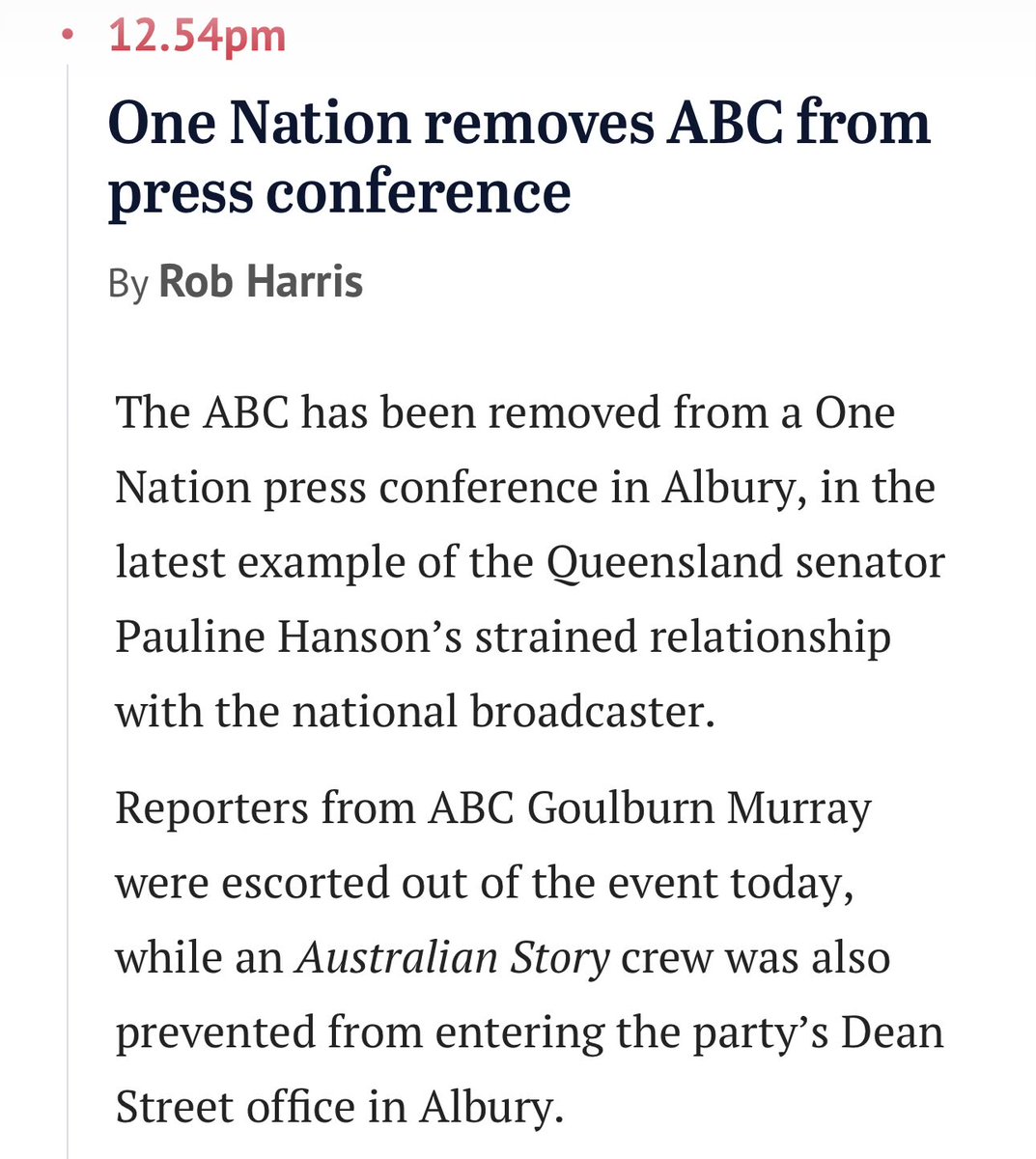 If you are a journalist, and you witnessed this, and didn’t immediately walk out in protest, hand in your badge and do something useful like make coffees and sweep streets. Cos whatever you’re doing ain’t journalism any more.