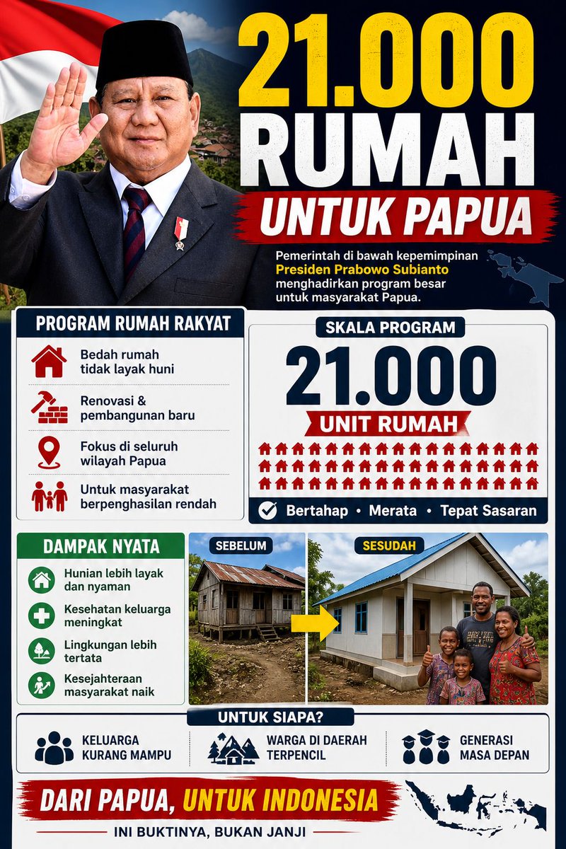 730china's tweet photo. Program rumah di Papua jadi bukti nyata bahwa pembangunan nggak cuma di kota besar, tapi juga di timur. https://t.co/ZniR9uy34D