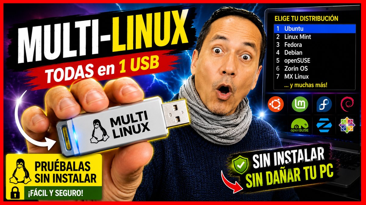 WinAplicaciones's tweet photo. 😱 Conseguí un PENDRIVE USB Multi-LINUX y... ES GRATIS | @IP-adictos https://t.co/prHUBzNllz #TrucosLinux #IPadictos #AdictosLinux #LinuxAdictos #WindowsVsLinux
#Linux
#MultiLinux
#Ventoy
#USBBooteable
#LinuxTutorial
#Ubuntu
#LinuxMint
#Fedora
#Debian
#ArchLinux
#MultibootUSB https://t.co/1Z08qRaEMO