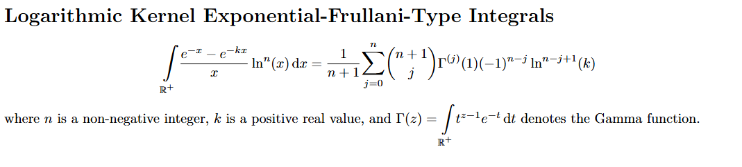 MMathster's tweet photo. #mathematics #puzzled #calculus #integral #數學 #수학 #数学 #matemáticas #積分 #적분 #挑戦 #advanced #上級 #高級 

Frullani integrals arise!

See behind-the-scene: https://t.co/fDcdmElgBU https://t.co/K0GDEoHJrx