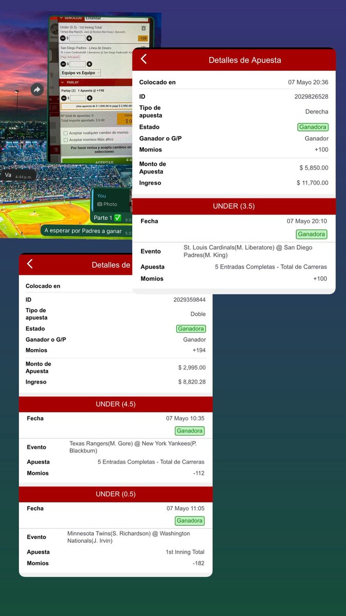 HomeRunPicks's tweet photo. Ustedes saben si le quieren entrar a los vrgazos!!
Aqui es con pruebas, nomas de hoy, quieren ver todos mis picks en lo que va de la MLB?? 
Mandame DM y te los muestro. ✅✅✅ https://t.co/ffeYJ0oorJ
