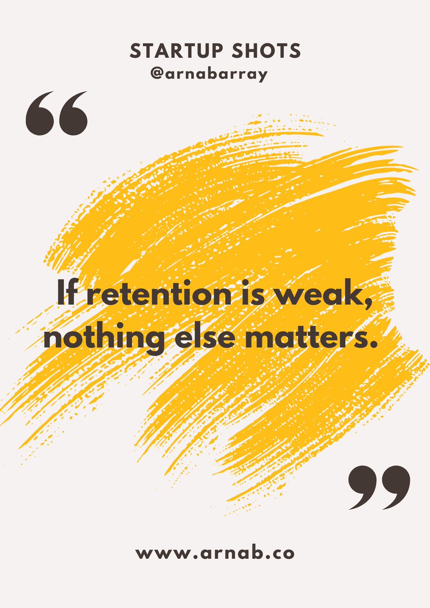 If retention is weak, nothing else matters. #CustomerRetention #Entrepreneurship #Startups