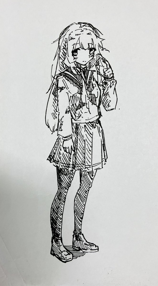 セーラー服 #イラスト #アナログイラスト #らくがき