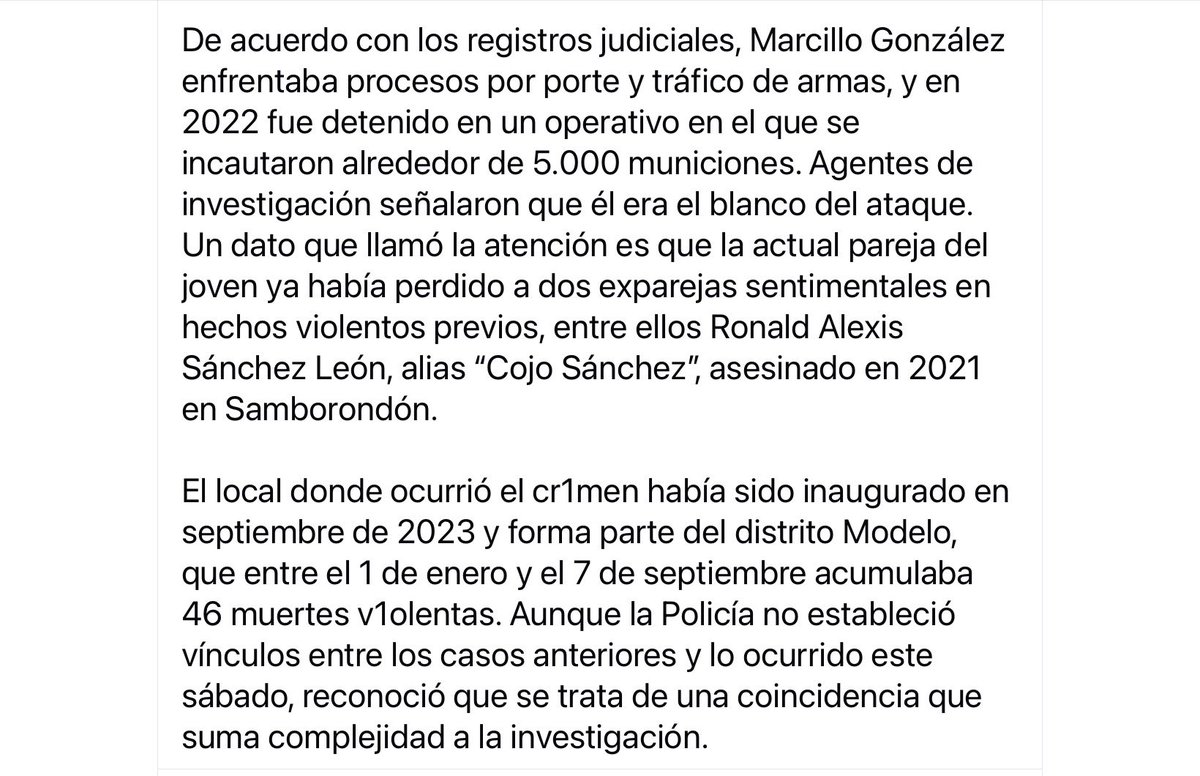 A Alisson Gavilanez le asesinaron a TRES MARIDOS..

El último difunto se llamaba Xavier Severino Marcillo GONZALES, ERA SOBRINO DE LA EX PREFECTA DEL GUAYAS  #SusanaGonzalezRosado Y TENIA ANTECEDENTES PENALES..