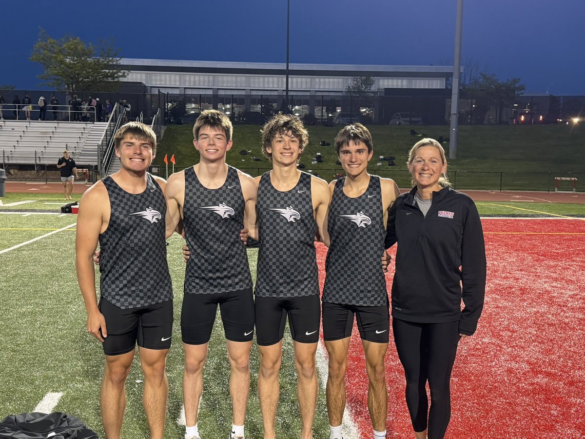 GreyKnepper's tweet photo. School record broken in the 4x800 with a 7:52.94. That puts us at number 2 in 3a. Split a 1:58.1. Grateful for everything! https://t.co/BoCmIOGlxo