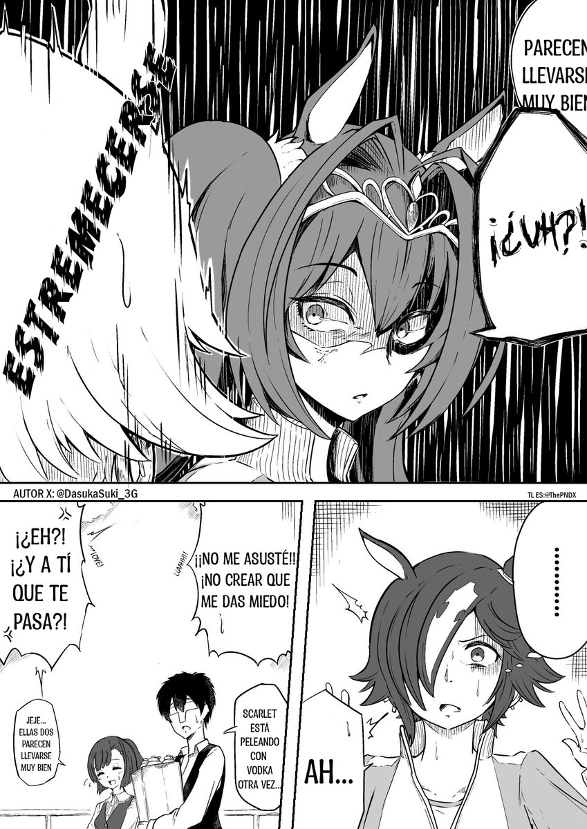 ThePNDX's tweet photo. Vodka es quien la pasa peor por lo tsundere de Scarlet, pero me encanta este tipo de relacion!!!

Autor: @DasukaSuki_3G   
#UmaMusume #ウマ娘 #UmaTranslations #umamusumeprettyderby #DaiwaScarlet #vodka https://t.co/aMb7kgY2pB