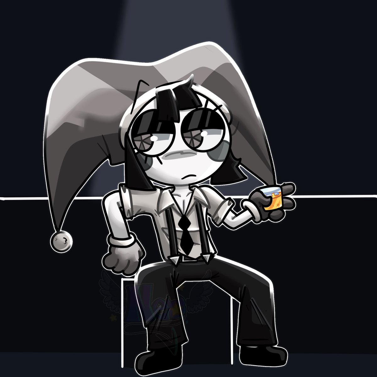 NeoTheGremlin's tweet photo. Drawing Pomni everyday until I see tadc in theaters (Day 2)
Noir pomni my goat🥹
#Pomni #tadc #theamazingdigitalcircus #tadcep5 https://t.co/1RDXIuhcc6