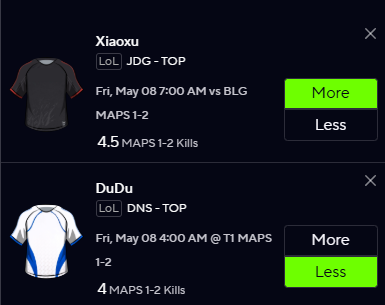 M0osePicks's tweet photo. 🔥Prizepicks LOL 2 man🔥

📈Xiaoxu Over 4.5 kills + DuDu Under 4 kills📈

🚨DuDu averages 1.4 kills per map loss (0-2)🚨

⭐️DuDu gone under in his last 8 series⭐️

💵Xiaoxu projected series to go 1-1 (Averages 4.4 kills per map win)💵

💣Xiaoxu been playing high kills champs💣 https://t.co/2g0nQJnv6D