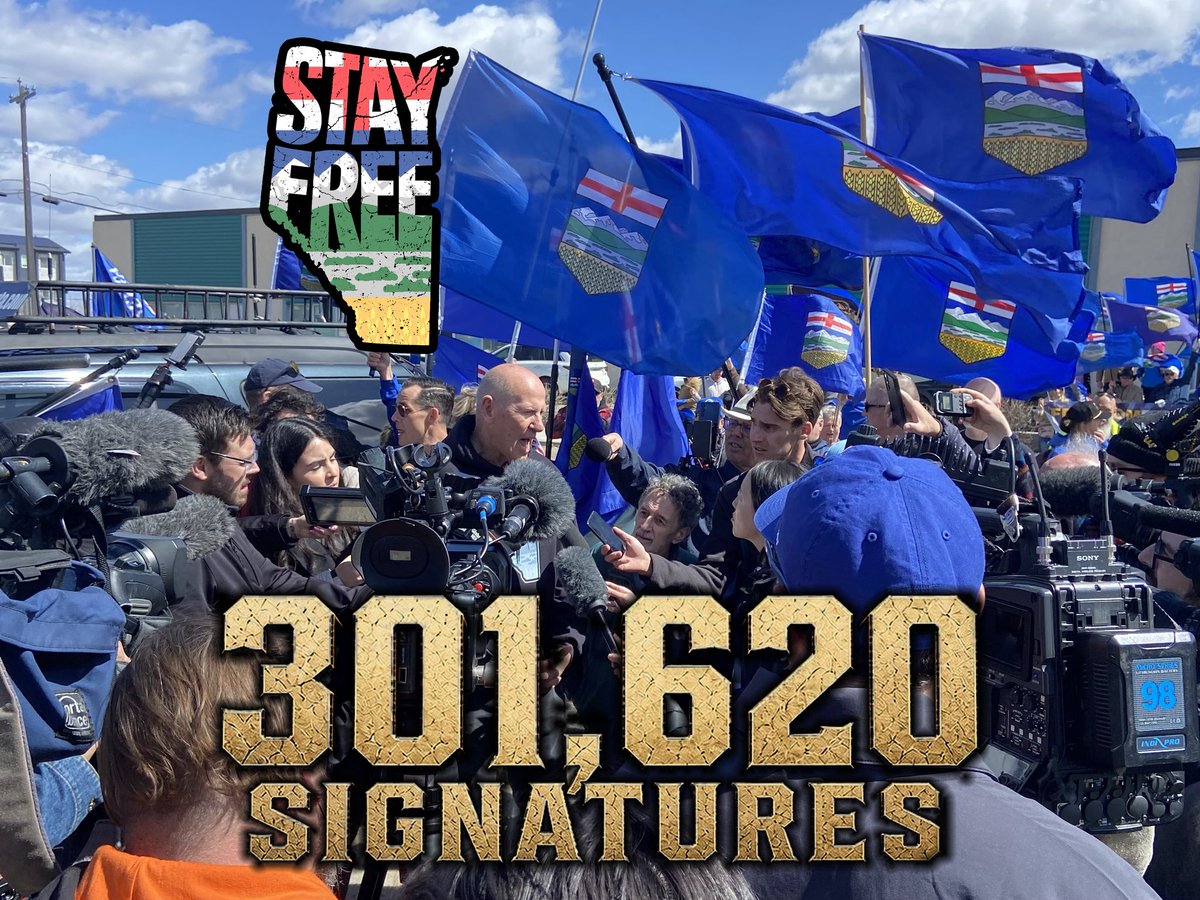 Stay Free Alberta petition delivery with 301,620 signatures